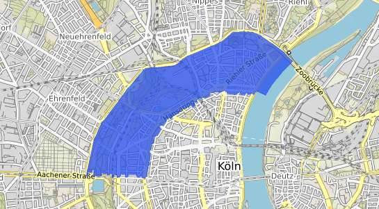 Bodenrichtwertkarte K&ouml;ln Neustadt Nord